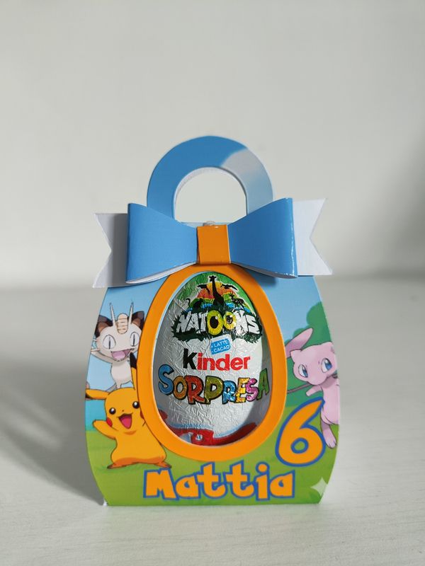 1 Scatolina Ovetto Kinder Pokemon personalizzata