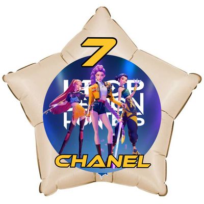 Palloncino k pop demon hunters personalizzati con nome centrotavola compleanno