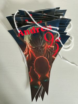 Festone Stranger Things personalizza bandierine triangolari festa
