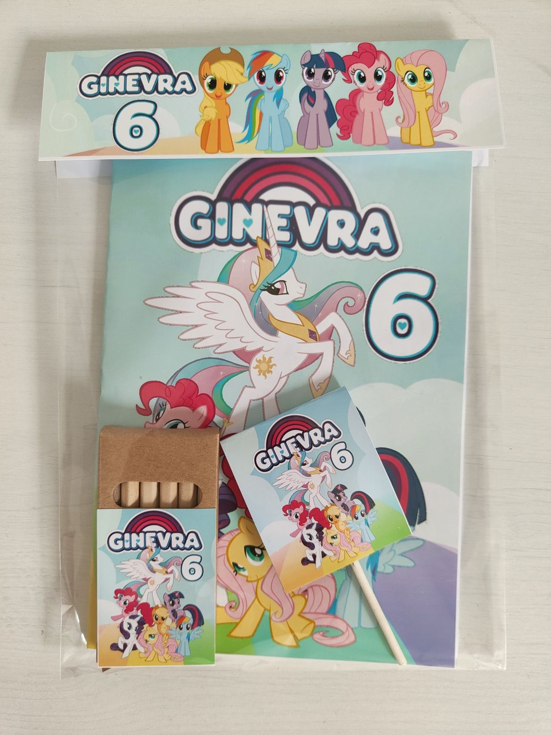 Bustina sacchetto My Little Pony personalizza regalo fine festa
