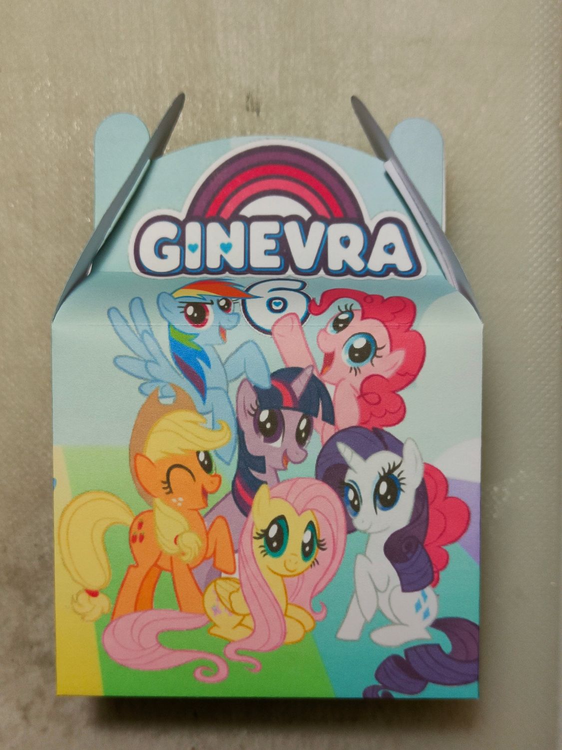 1 Scatolina My Little Pony personalizza porta regali fine festa
