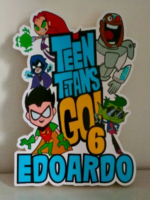 Sagoma in polistirolo Teen Titans Go centrotavola personalizzata