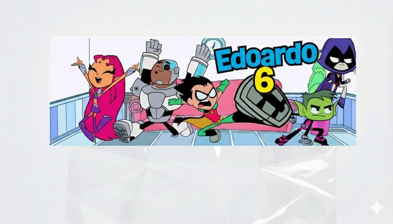 24 cartellini chiudi sacchetto Teen Titans Go personalizza bustine regalo