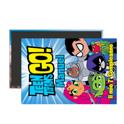 4 Magneti Teen Titans Go Calamite frigo grande rettangolare personalizzabile 4 Magneti Teen Titans Go Calamite frigo grande rettangolare personalizzabile