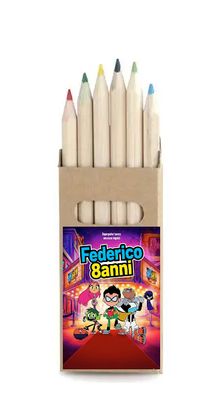 10 set matite colori Teen Titans Go personalizza regali fine festa 10 set matite colori Teen Titans Go personalizza regali fine festa
