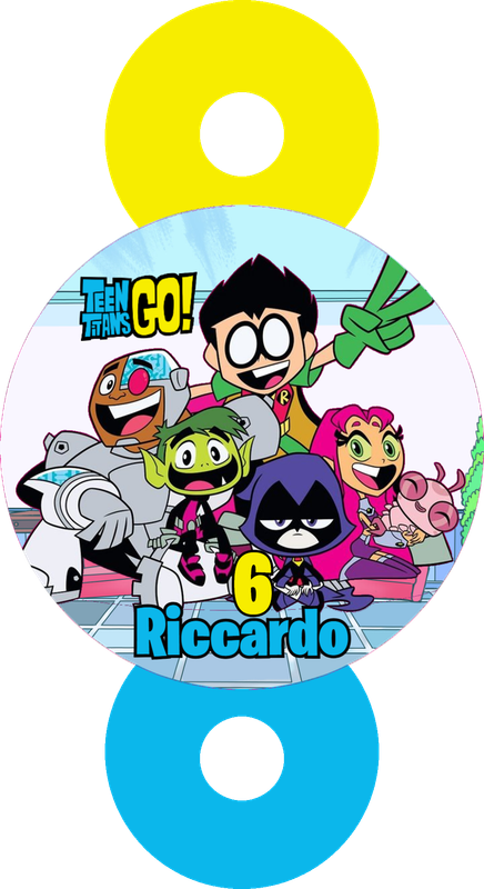 24 Decorazioni cannucce Teen Titans Go personalizza festa compleanno