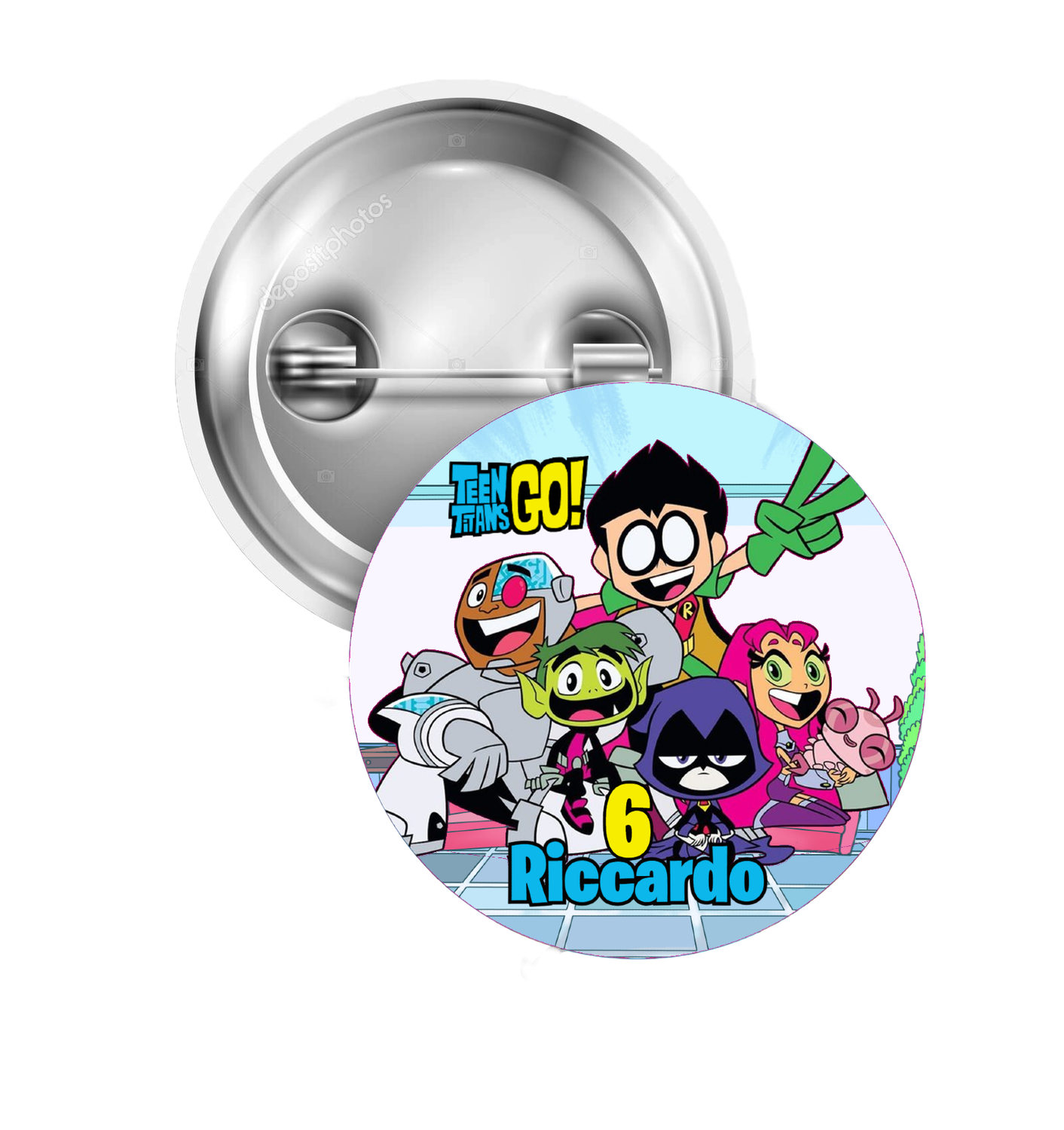 10 Spille zaino scuola Teen Titans Go personalizza regalini fine festa