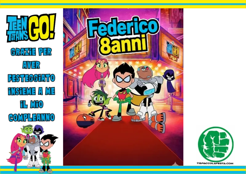 30 Sacchetti Teen Titans Go personalizza buste patatine piccole