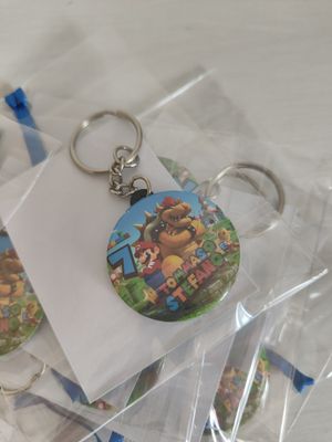 10 Portachiavi zaino super Mario personalizza regali festa