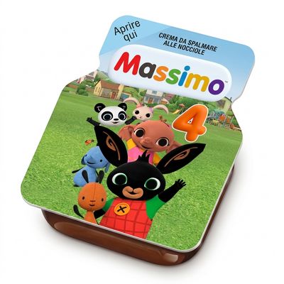 10 Scatoline e adesivi Nutella Bing festa personalizzata