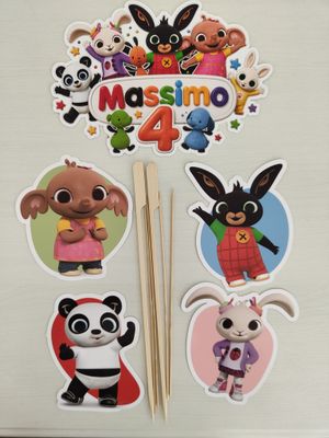 6 Sagome Bing grandi topper cake personalizza torta