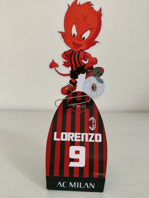1 Scatolina Ovetto Kinder Milan personalizza regali fine festa