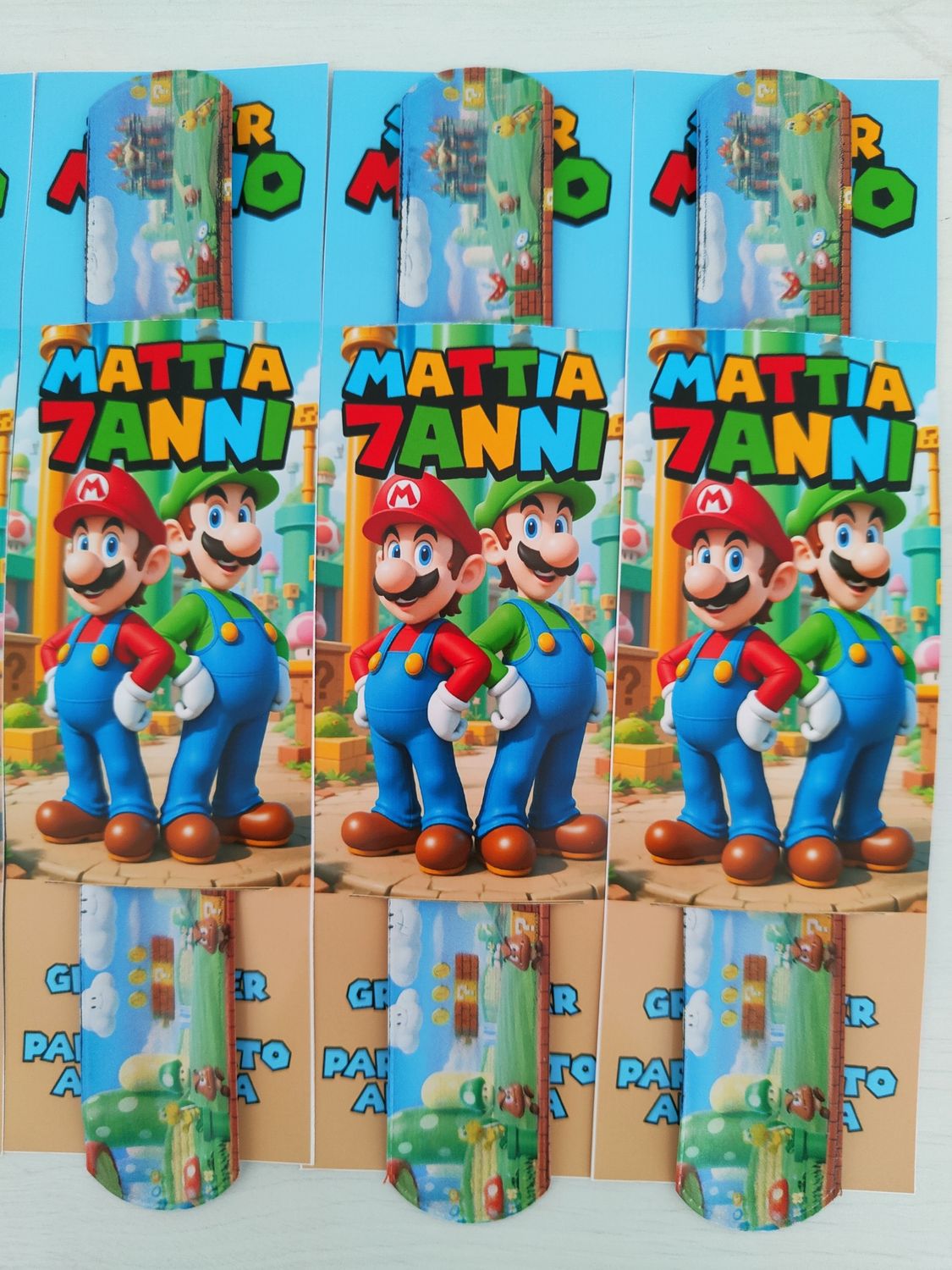 10 braccialetti slap Super Mario personalizza regali festa