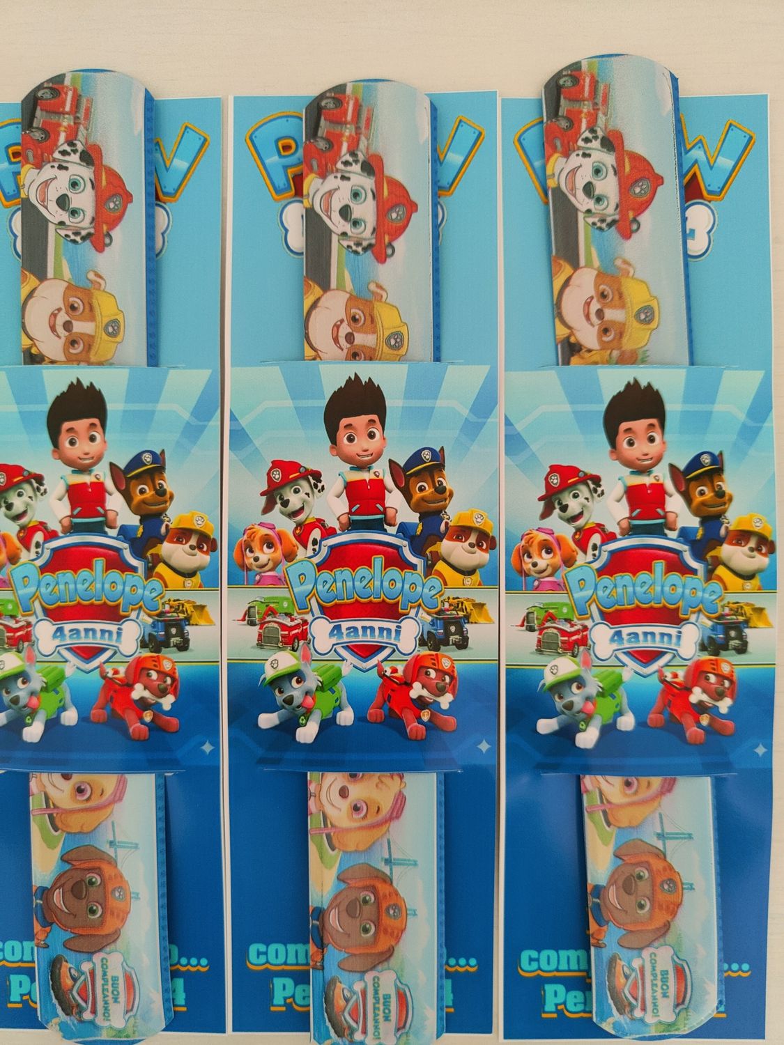10 braccialetti slap Paw Patrol personalizza regalini festa