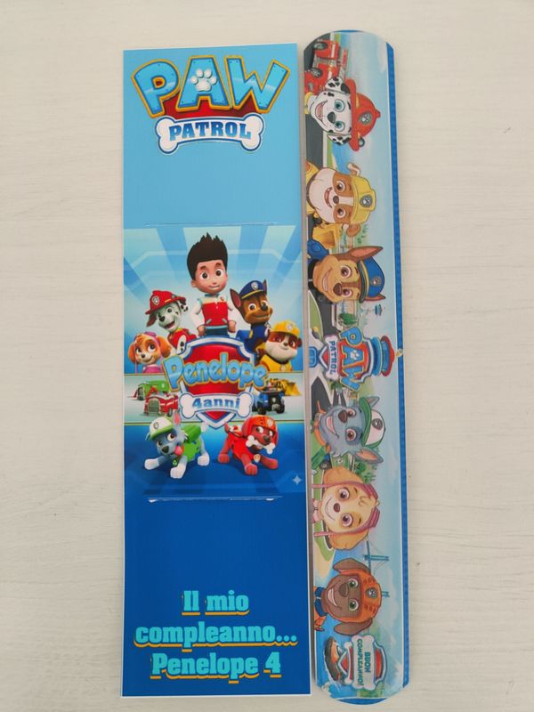 10 braccialetti slap Paw Patrol personalizza regalini festa