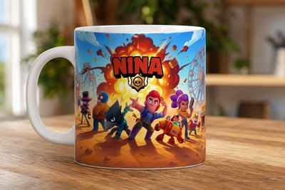 Tazza con foto personalizzabili con nome e frase di augurio