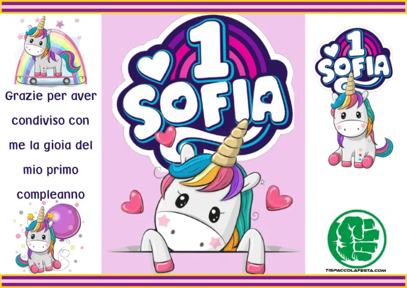 30 Sacchetti Unicorno personalizza buste patatine piccole