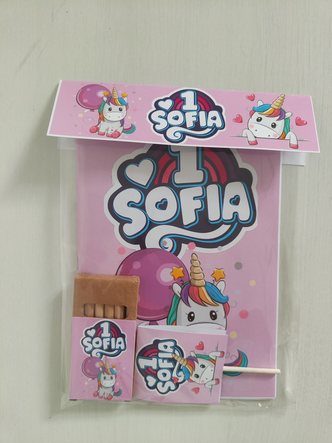 Bustina sacchetto Unicorno personalizza regalo fine festa