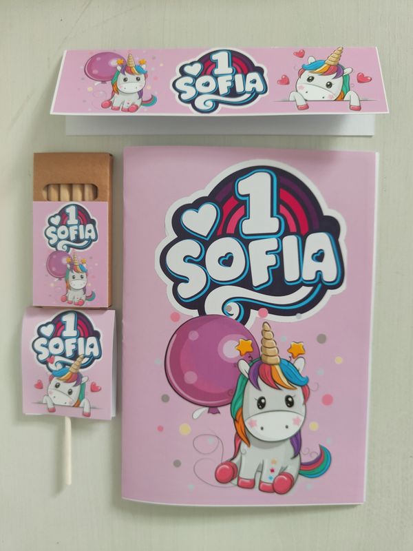 Bustina sacchetto Unicorno personalizza regalo fine festa