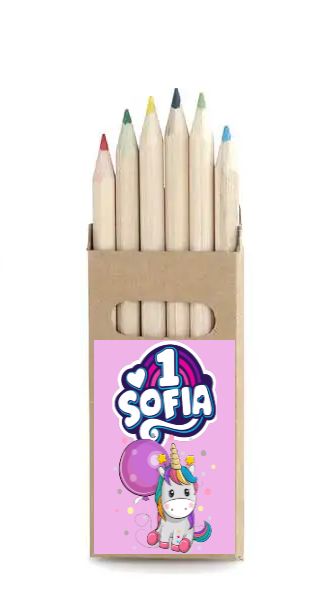 10 set matite colori Unicorno personalizza regali fine festa