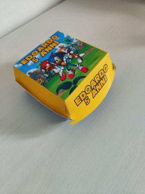 Piatto panino mc donald Sonic personalizza kit festa compleanno