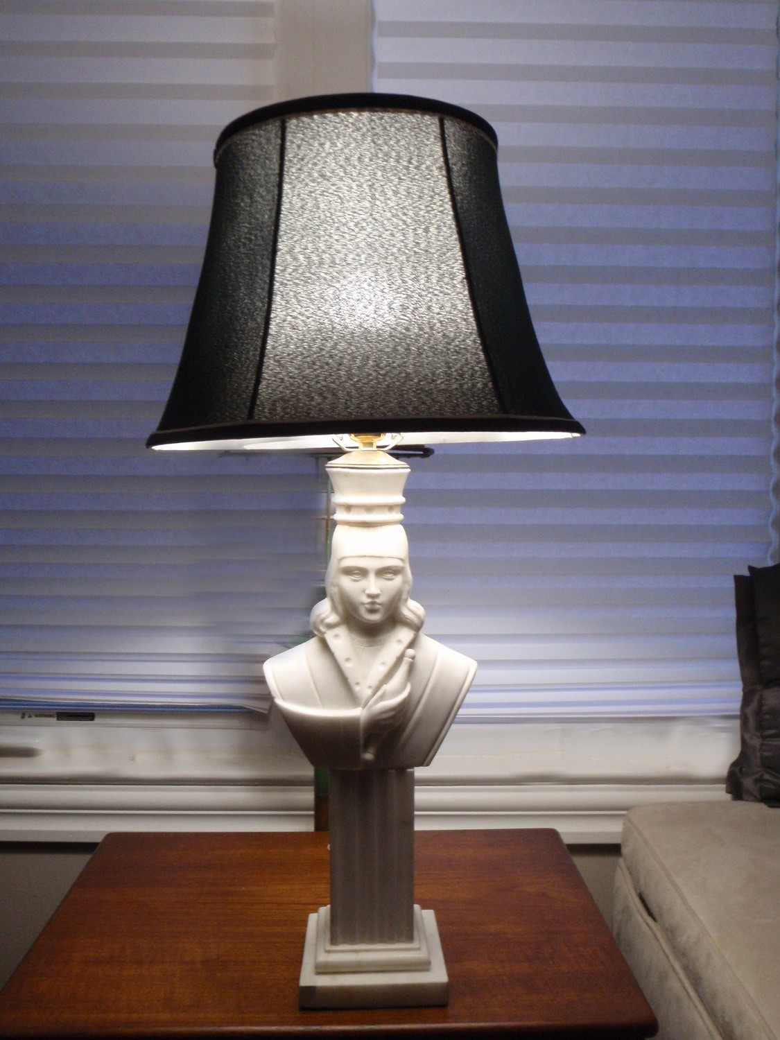 Rare art deco marble lamp 
