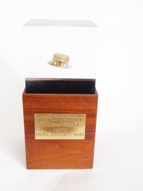 Genuine James Stewart Straw Hat Award Personal Estate