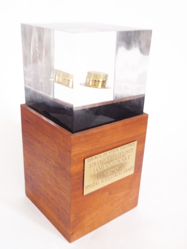 James Stewart Straw Hat Award presented to him by Cary Grant 