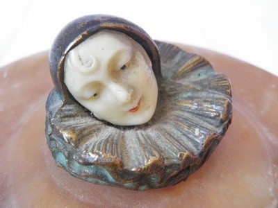 Art Deco Harlequin Marble Trinket Jewelry Box