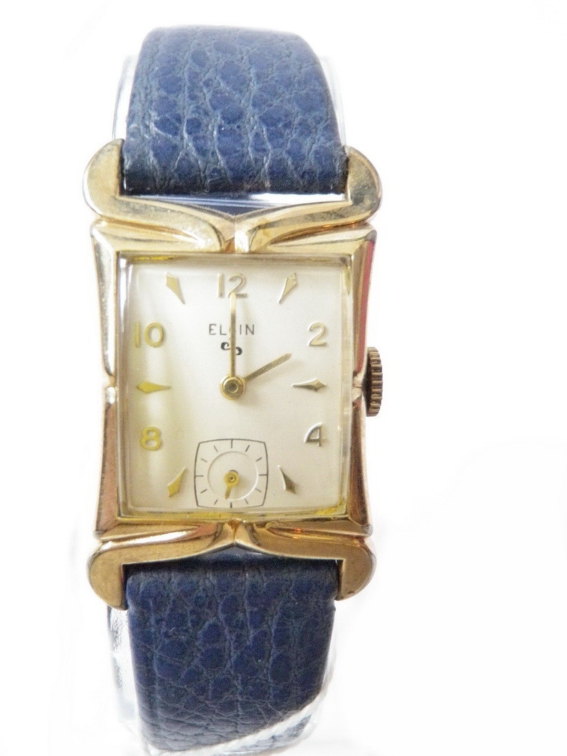 1940s Elgin Dress Watch with Fancy Case Lugs 10k Gold Filled