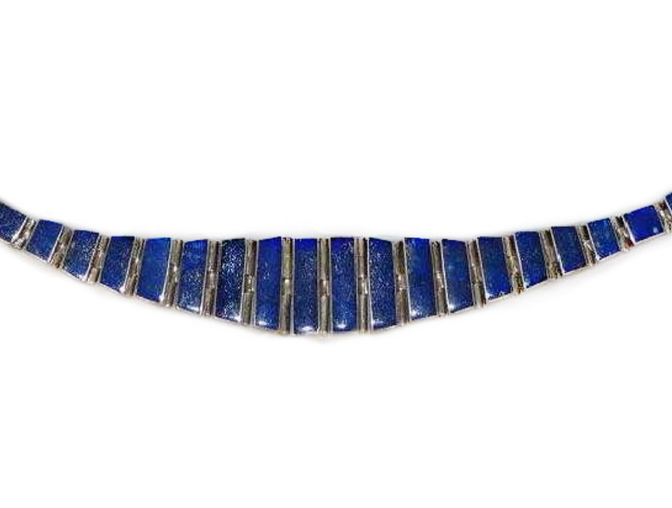 Bold Vintage Lapis Lazuli 950 Silver Bangle Bracelet