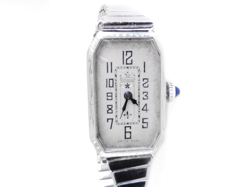 Art Deco 14k White Gold Ladies AWC Bedforde Watch