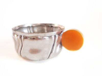 Pretty Silver and Bakelite Punch Cups
