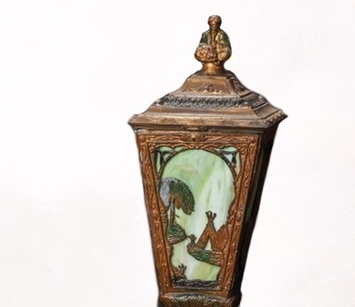 Art Deco Native Indian Chief Lamp 