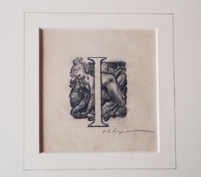 RARE le Campion Graphite Erotic Art Drawing 