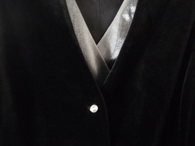 Vintage 1990's Velvet, Organza, Rhinestone Vest