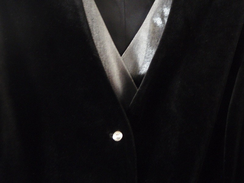 Vintage 1990's Velvet, Organza, Rhinestone Vest