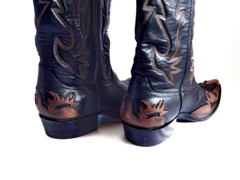 Low Heel Two Tone Leather Women's Southwest Boots