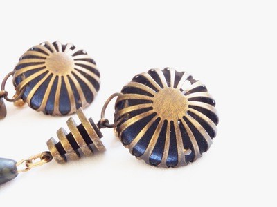 Gorgeous Copper Open Metalwork earrings