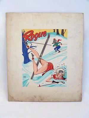 Original Hans Zoff Illustration Art Painting for Rogue Magazine