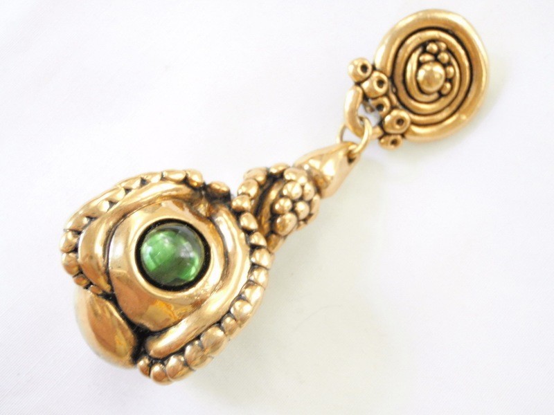 Large 3 1/2 inch dangle and drop multi color cabochons