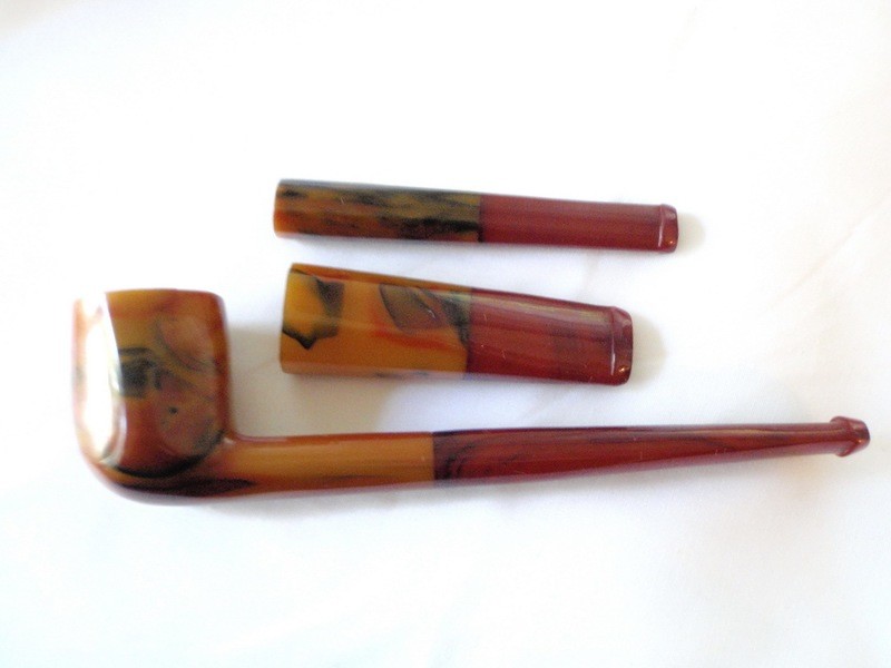 Art Deco Pipe, Cigar, Cigarette Holder Original Case