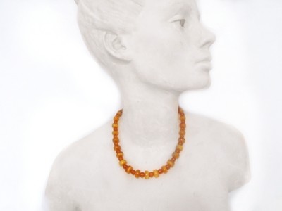 Art Deco Baltic Amber Statement Necklace 