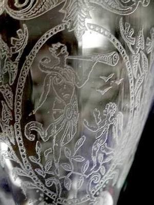 Art Nouveau 5 Fine Cyrstal Silver Gilt Diana the Huntress Wine Goblets
