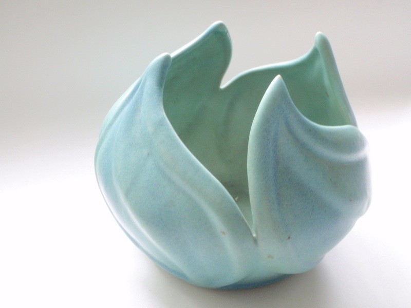 Van Briggle cut-leave vase is different from all angles
