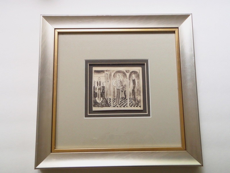 Art Deco Edward Ulreicht Flapper Fashion Watercolor