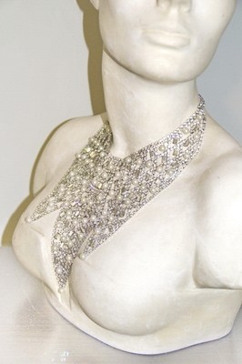 Runway, statement bib collar necklace
