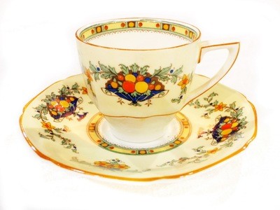 Art Deco Crown Ducal Transferware Espresso Cups 1915