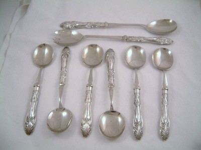 V. B. Vickers sterling silver dessert set of 8