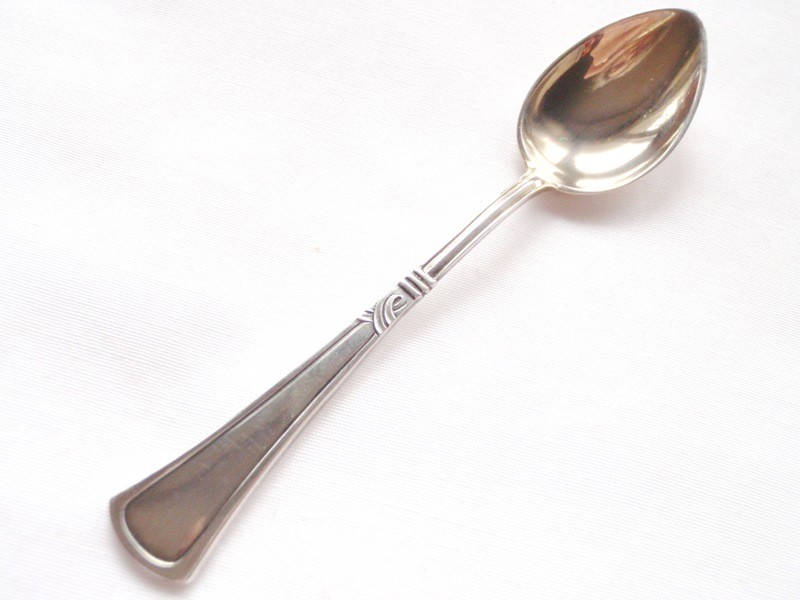 6 Art Deco German 800 Silver Boxed Spoons 1930s Walter Bistrick